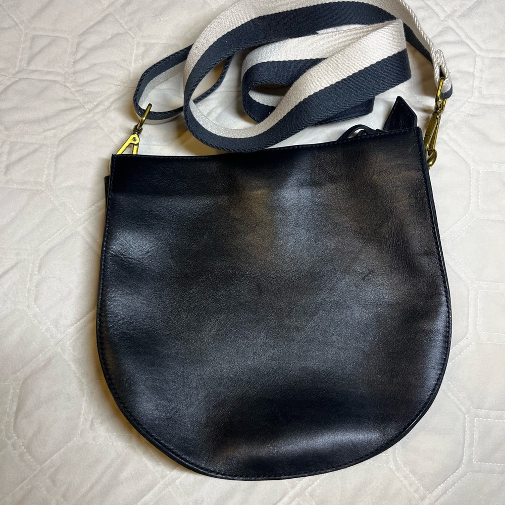 Madewell Black Leather Crossbody Bag